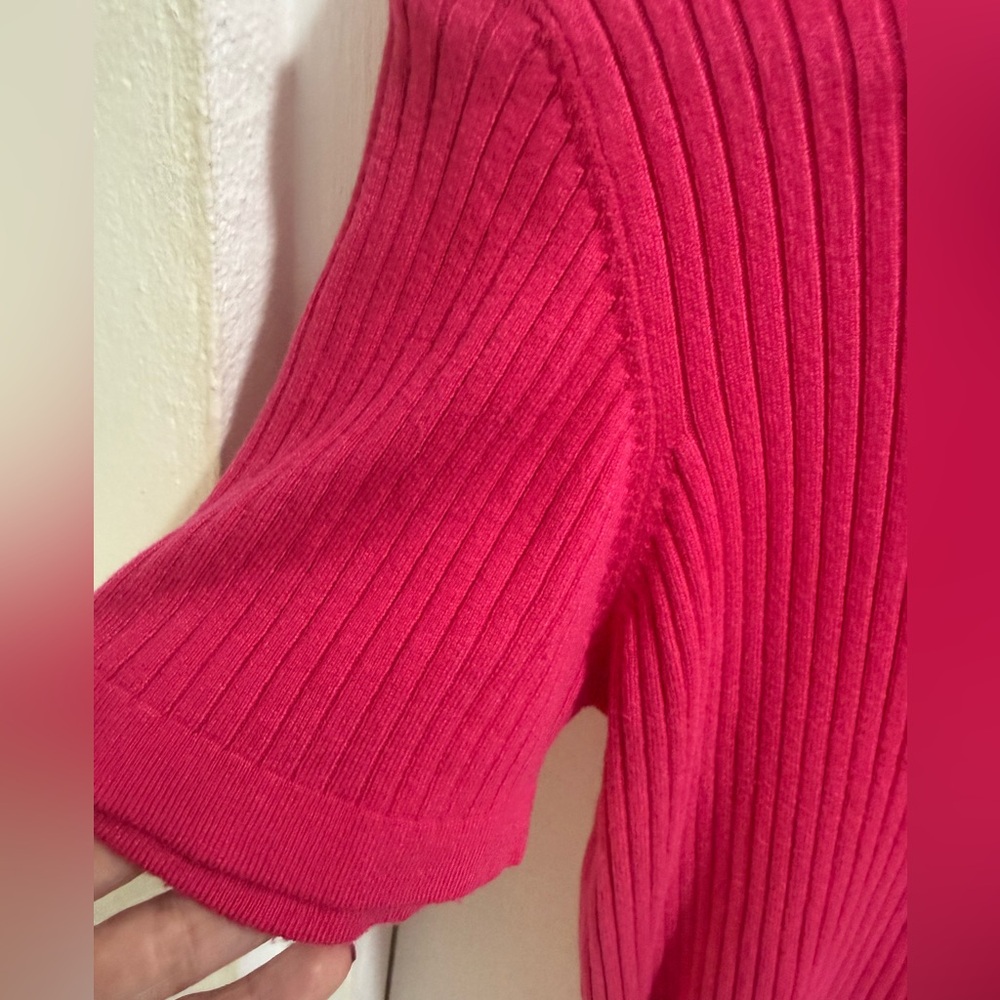 Women's Pink Ribbed Top - Picture 12 of 12